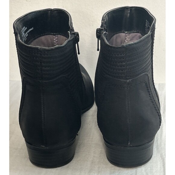 White Mountain Dion Ankle Boot Side Zip Women's 8.5 M Black Capsule Wardrobe - Picture 3 of 5
